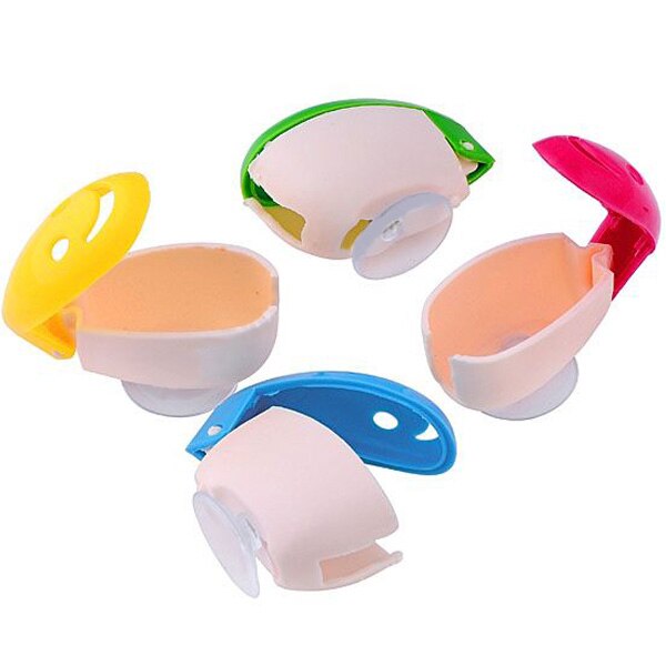 Lovely Smiley Face Toothbrush Holder Stand Mount Strong Suction Cup Home Bathroom Accessories 4pcs