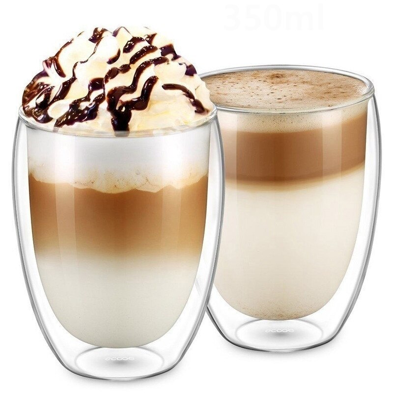 4 kpl/sarja espressokuppeja cafe latte kupit cappuccino kupit teekupit 80 millilitraa /2. 7 unssia kaksiseinäiset espressolasit ddc -08