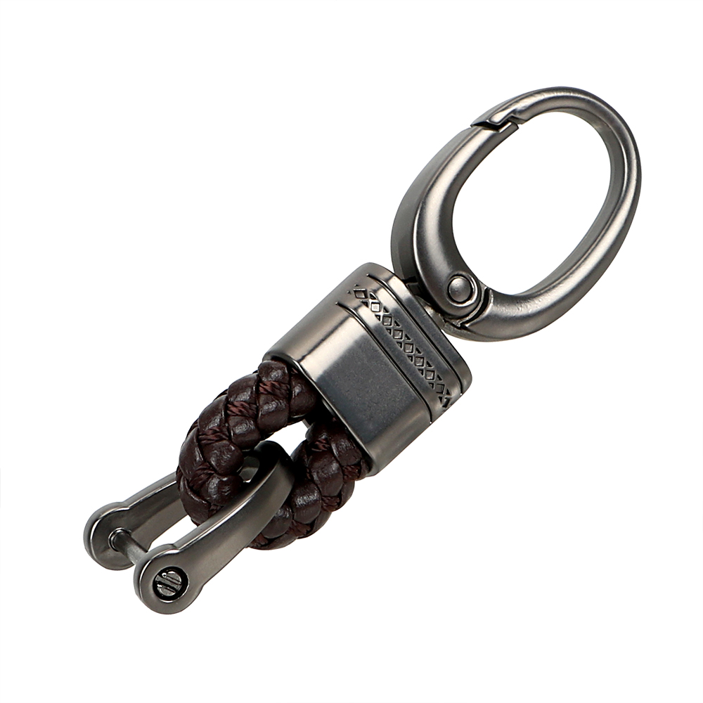 YOSOLO Thick Rod Car Keychain Metal Key Rings Interior Accessories Classic Key Ring D Shape Horseshoe Key Holder: coffee keyring
