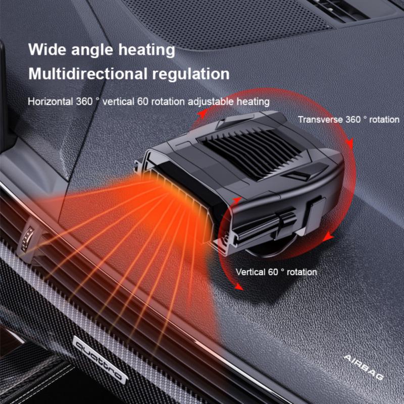 Draagbare Auto Heater 12V Elektrische Auto Kachel Voorruit Ontdooien Verwarming Ventilator Verstelbare Auto Aansteker Voorruitverluchting Ontdooier