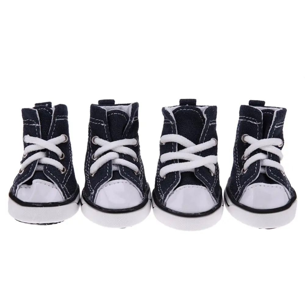 4 Stks/set Schoenen Voor Huisdieren Waterdicht Met Verstelbaar Trekkoord Puppy Honden Laarzen Schattige Ademende Huisdierbenodigdheden Huisdieren: XL / Black