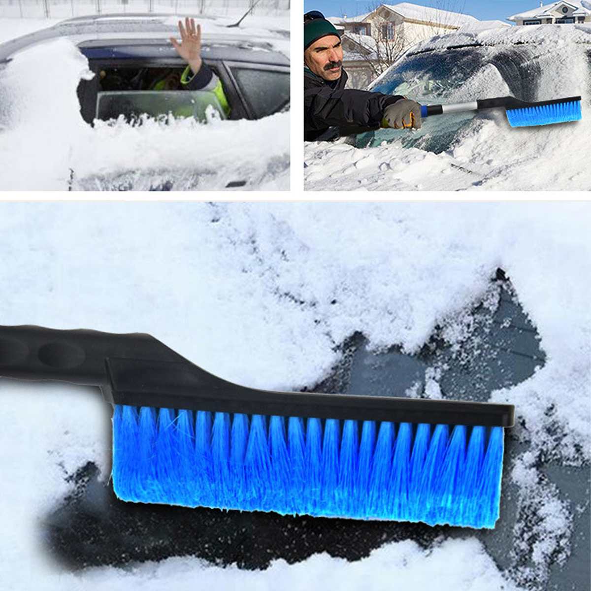 thumbnail image 2 of Heavy Duty Car Snow Ice Scraper Removal Brush Shovel – 32" Extender To 42" 2 of 3