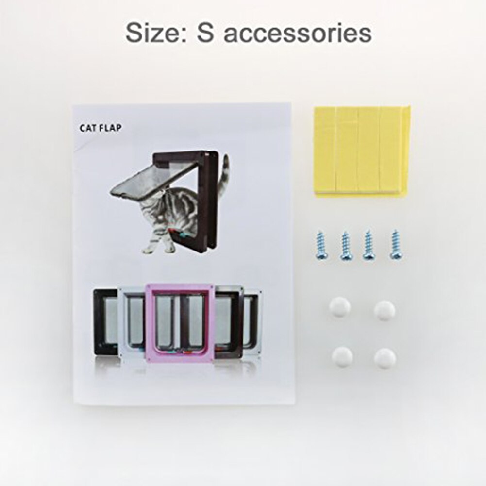 Cat Flap Door Safe Lockable Magnetic Pet Screen Door With 4 Way Lock For Puppies And Small Dogs Pretty Garden Easy Install