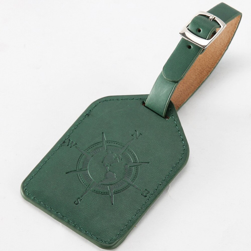 PU Leder Gepäck Tag Leichte, Tragbare Sichtbar Adresse Reise Label Tasche Vintage Stil Tragen Einstellbare Schnalle