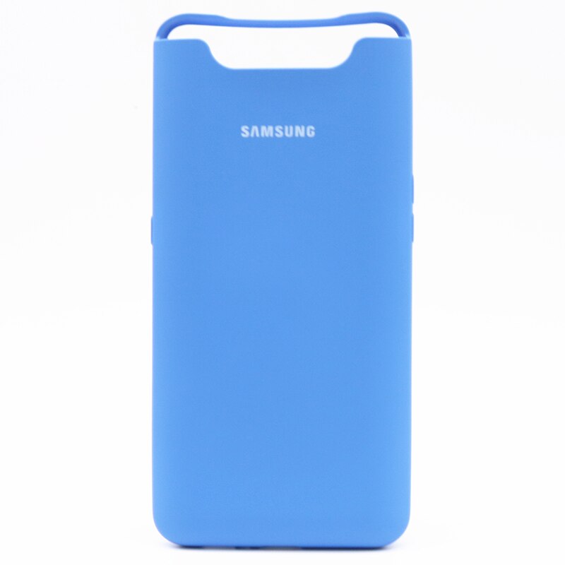 Samsung galaxy A80 A90 cubierta de silicona sedoso suave acabado líquido de silicona funda de carcasa para Galaxy A80 A90: for galaxy A90 / Blue