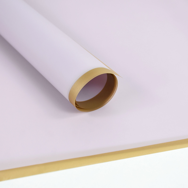 Papel de de flores con borde dorado, embalaje de medio transparente, ramo de floristería, papel de para boda, de cumpleaños, 5 uds.: Amarillo claro