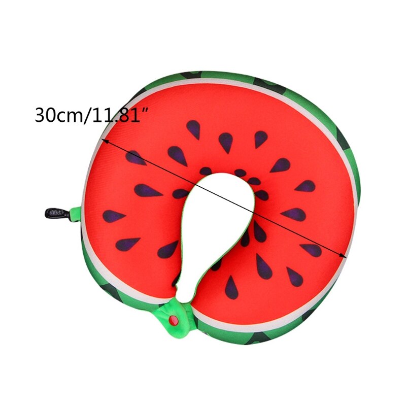 Neck Support Head Rest Headrest Cushion Travel Memory Foam Fruit U Shaped Pillow 24BD