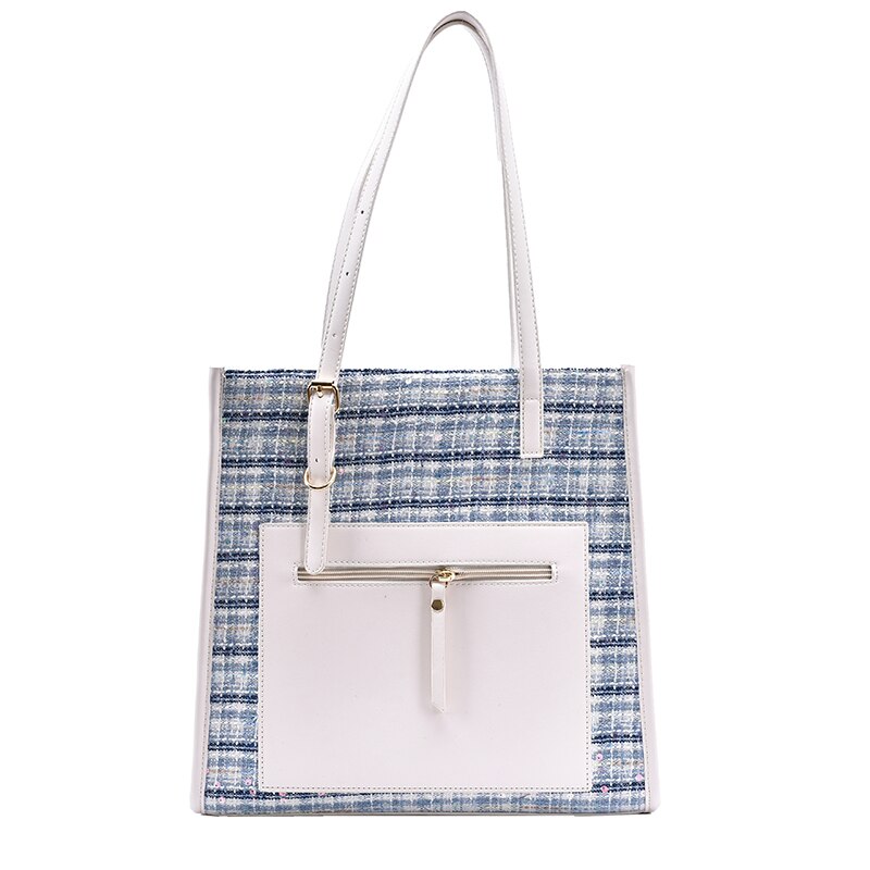 Dignified Temperament Ladies Square Bag Shoulder Bag All-match Diagonal Handbag Trend: Blue