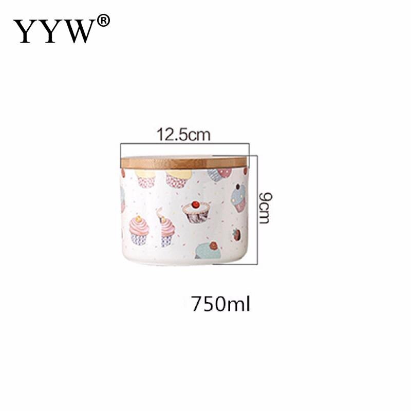 Süße Küche Gläser Lagerung Flaschen Haushalt Lebensmittel Lagerung Container Körner Muttern Dosen Kuchen aufbringen Keramik Groß Produkt Krug Bank: 1uff1a125x90mm