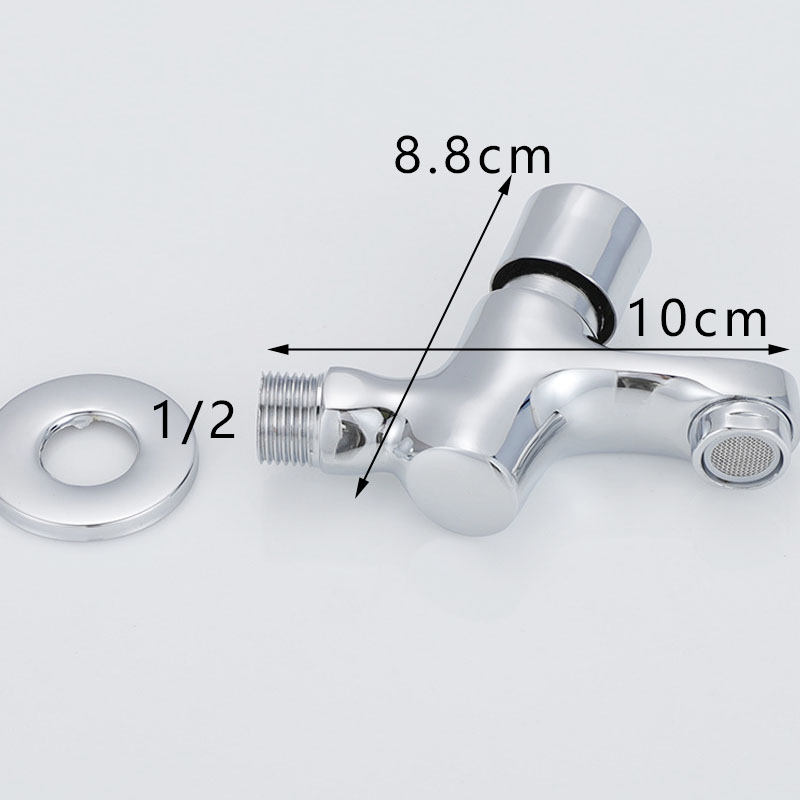 Gezichtswastafel Zelfsluitende waterbesparende kraan Badkamer Wastafel Koudwaterkraan Vertraging Knop Sectie Kraan Badkameraccessoires: Bordeaux