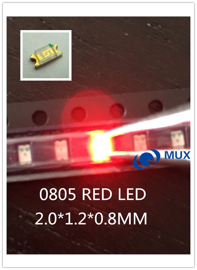 100 Pcs Smd Led 0805 ) red Ultra Bright Light Emitting Diode Led Lamp 620-625nm Smt Led Chip Kralen Elektronica Componenten