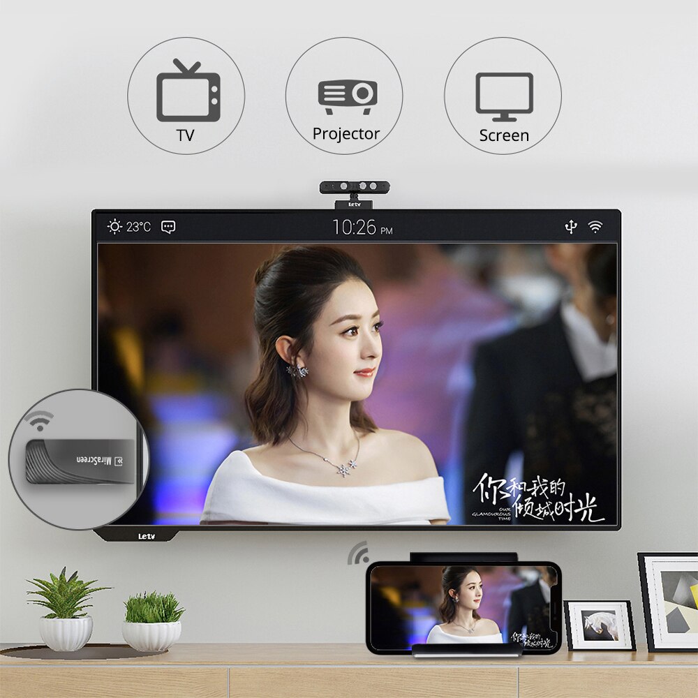 Light Unicorn MiraScreen D7 1080P 2.4G / 5G Wireless Display Receiver TV Dongle Miracast Airplay DlNA Mirroring HDTV Chrome Cast