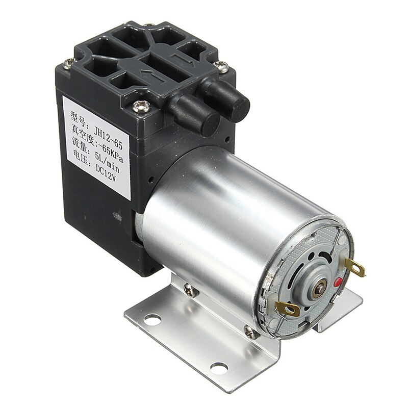 Dc12v mini vakuumpumpe undertryks sugepumpe 5l/ min 120 kpa med holder