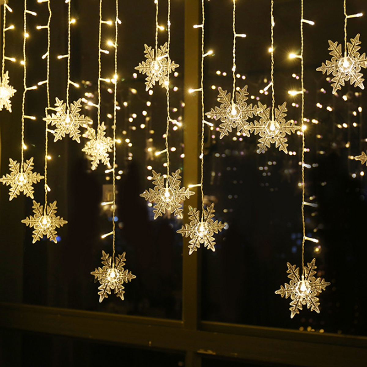 3.5m led jääpuikko 96 led verho keiju merkkijono valo lumihiutale led jouluseppele valo häihin kodin ikkunajuhlat 110v 220v