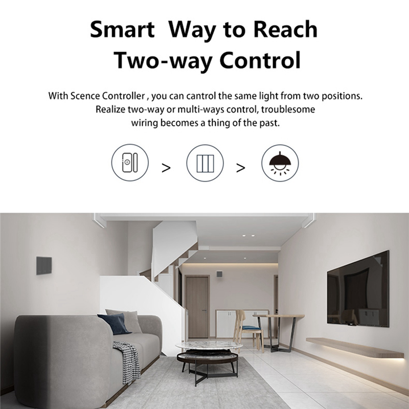Tuya Zigbee Smart Switch 220V Pulsante Interruttori della luce Interruttore a pulsante a parete Vita intelligente Telecomando 3-Gang Facile installazione C