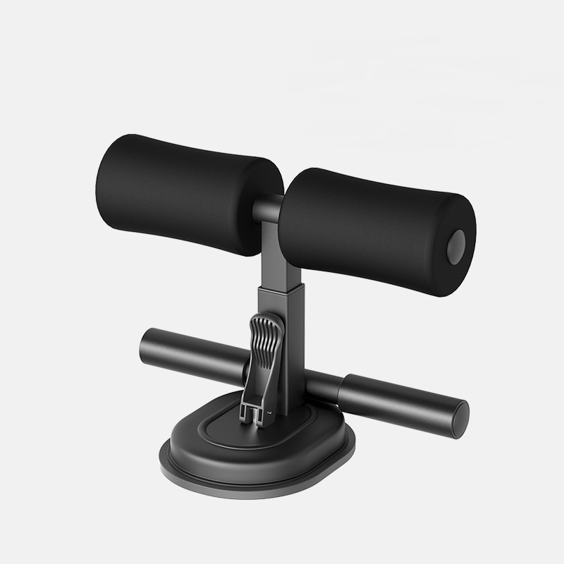 Sit-up bar buikspiertraining fitness sit-up assistent hulpmiddel thuisgym stretchapparatuur zelf-aanzuigend sit-up apparaat: Zwart