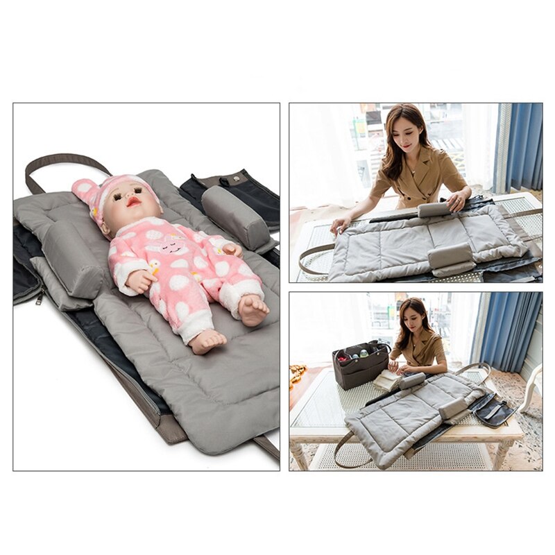 Grote Capaciteit Luiertas Rugzak Multifunctionele Baby Bed Zak Moederschap Verpleging Handtas Wandelwagen Zak Mummie Luiertas