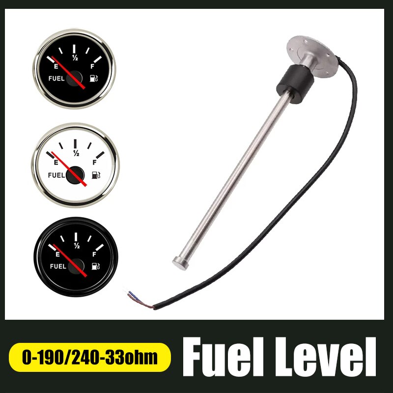 Stiefel Auto Kraftstoff Senden Einheit mit 150 200 250 300 350 450 mm Edelstahl Kraftstoff Niveau Sensor Mit 0 ~ 190 Ohm / 240 ~ 33 Ohm Messgerät