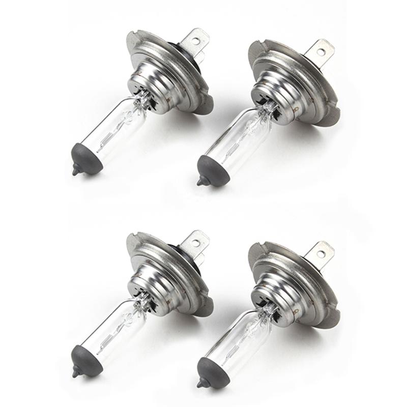 Ampoules pour phares de voiture H7, Standard halogène, éclairage général automobile, utilisation durable, 12V/55W, 2/4 pièces: 4pcs