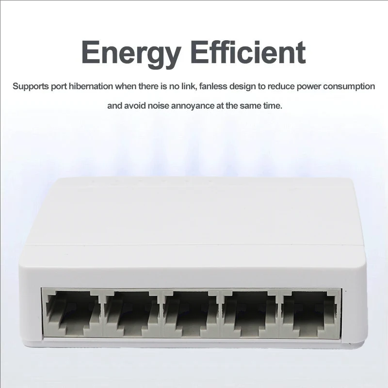 5 Port Gigabit Ethernet Switch 10/100/1000Mbps Desktop Network Switch, Plug & Play, Auto MDI/MDIX, RJ45 LAN Hub for Home Office
