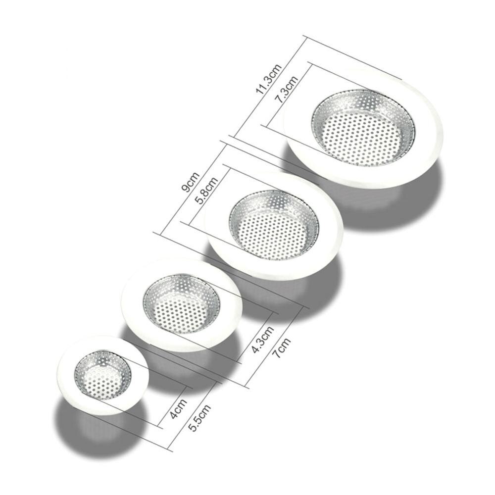 Stainless Steel Kitchen Sinks Strainer Drain Hole Filter Trap Metal Sink Strainer Bath Sink Drain Hair Catcher Food Slag Cleaner: 5cm