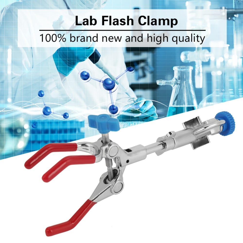 Labor Klemme Einstellbare 3 Zinke Finger Stil Glaskolben Klemme Labor Stehen Clip Reagenzglas Kondensator Labor Halfter