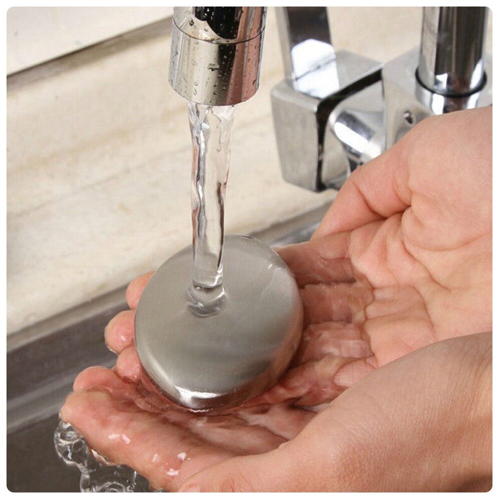 Jabón de acero inoxidable para eliminar olores, barra de cocina, jabón mágico portátil para eliminar olores de baño