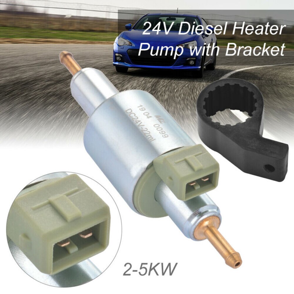 Fuel Heater Pump Diesel With Bracket MA2025 Silver Replacement 24V Car