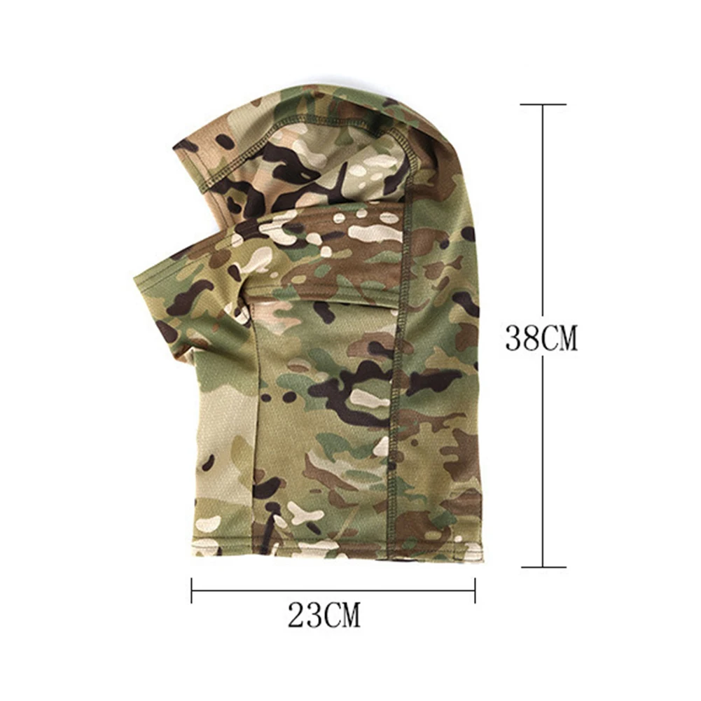 Pasamontañas de camuflaje, bufanda para cara completa, esquí, ciclismo, máscara facial completa, cubierta para cuello, calentador de cabeza, gorro deportivo, forro para casco