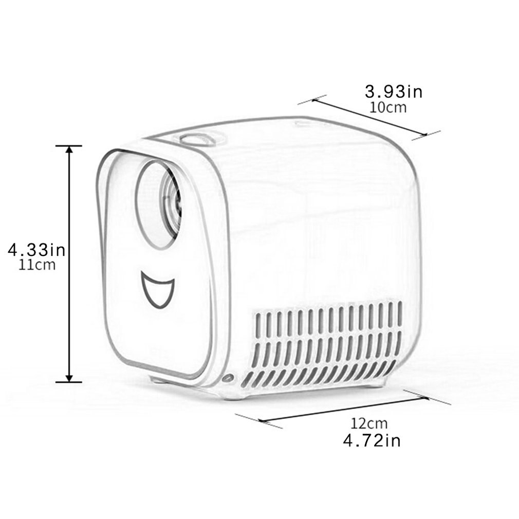 L1 Mini Portable Projector Lamp Life Home Theater Video Projector For Power Bank Led Home Theater Cinema Projector black