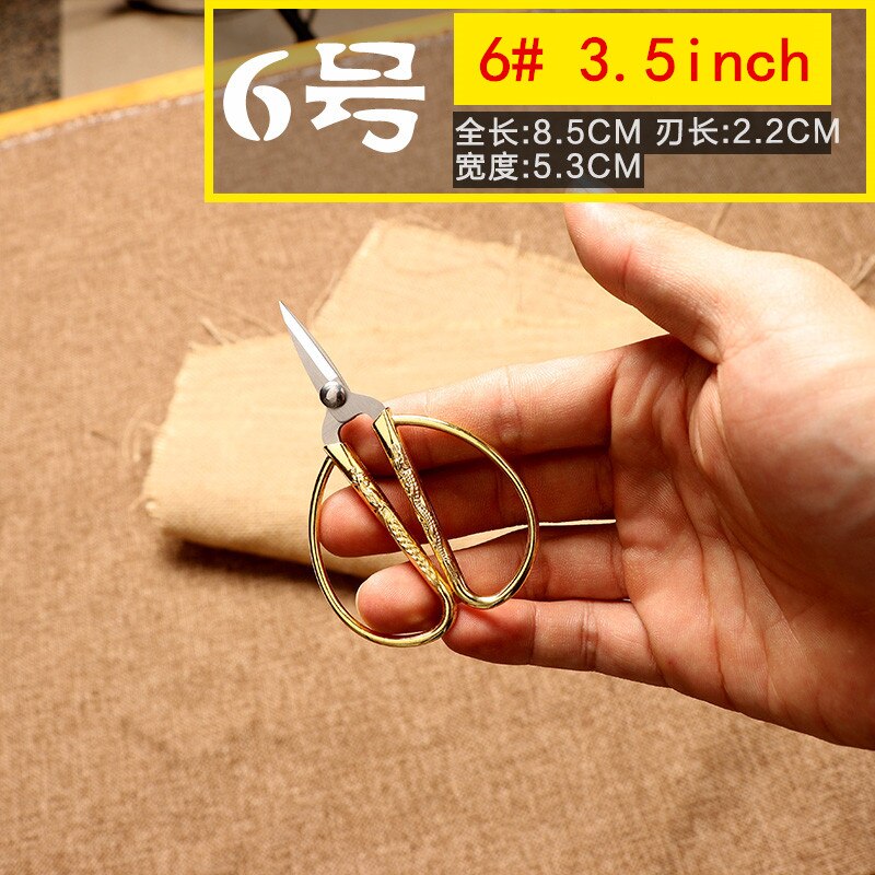 Nożyczki robić szycia ze stali nierdzewnej krótkie nożyce trwałe domowe krawiecki nożyczek złote nożyczki tkaniny robić wycinania rękodzieło narzędzia robić szycia: 3.5cal 8.5X5.3CM
