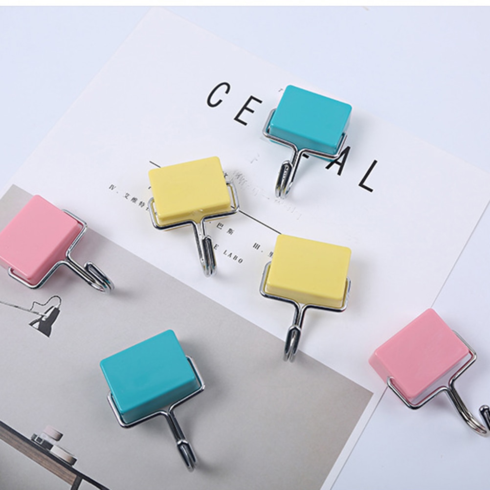 3Pcs Magnetic Hooks Wall Mounted Coat and Hat Hanger Towel Hanger Clothes Hooks for Bathroom Living Room Kitchen