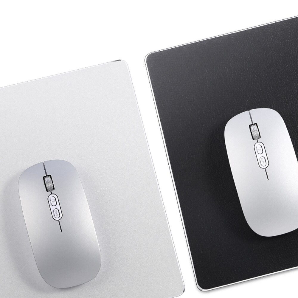 Tapis de souris en aluminium en métal tapis de souris mince magique lisse dur Double face étanche contrôle rapide et précis pour le bureau à la maison