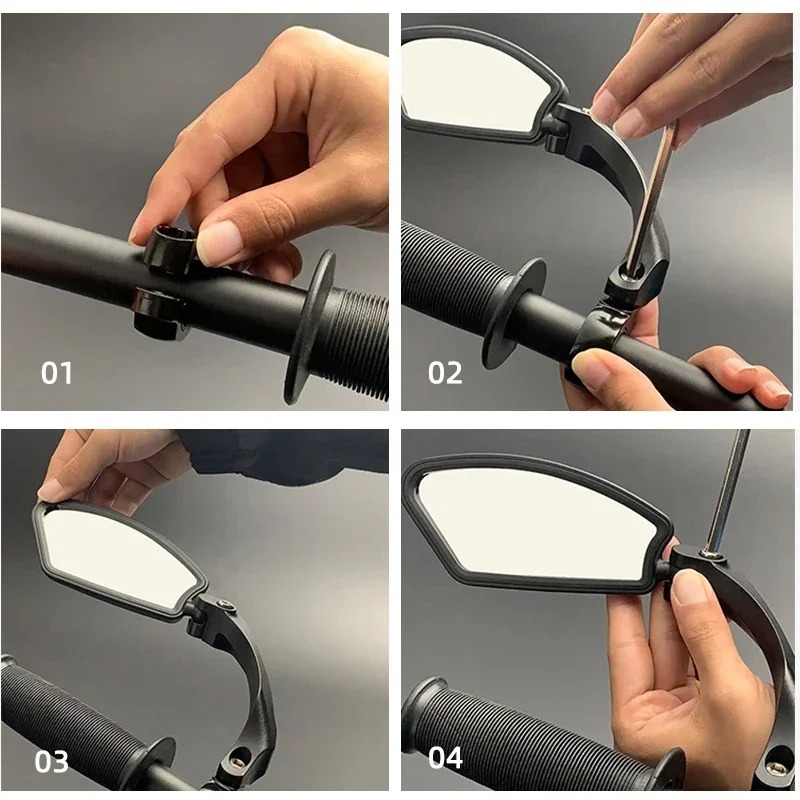 Cykelspegel mtb vägcykel backspegel cykling styr bak rygg öga blind spegel flexibel säkerhet backspeglar
