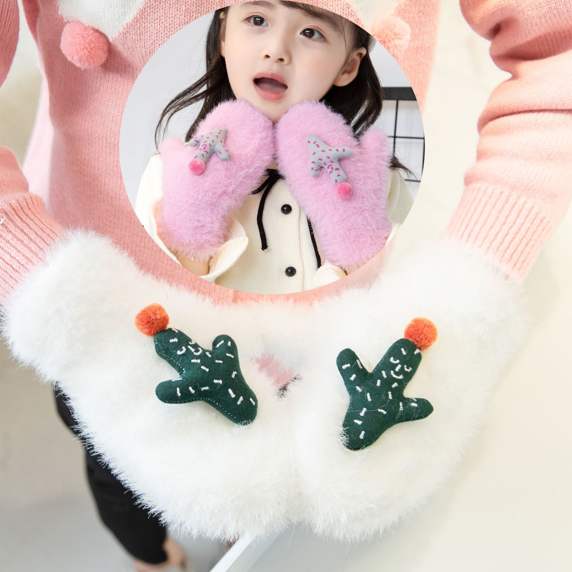 Wecute-gants Cactus pour enfants | Gants pour bébés, mignons, gants pour bébés, mitaines pour nourrissons, de noël, garde au