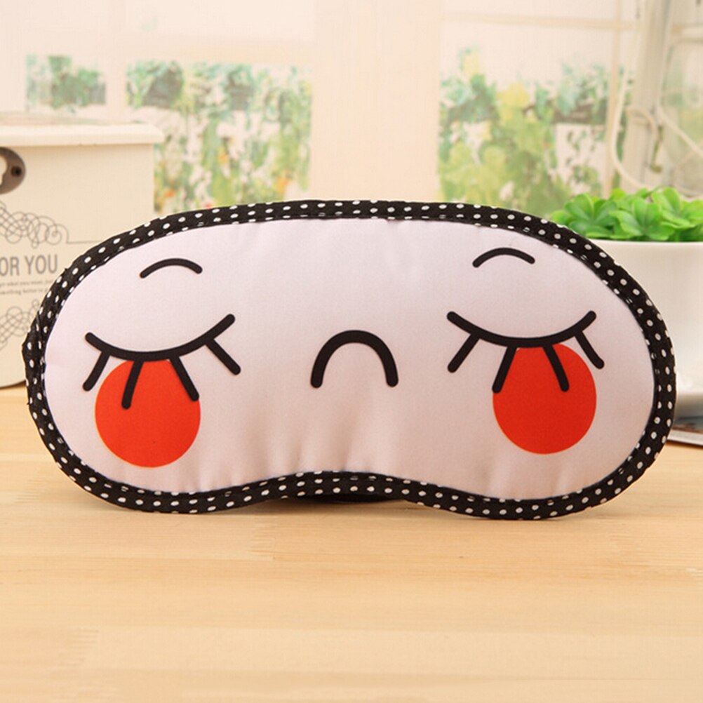 1 pièces belle bande dessinée dormir masque pour les yeux sieste soins des yeux ombre bandeau masque de sommeil yeux couverture sommeil voyage repos détente aide outils