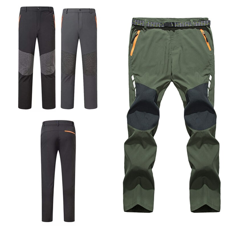 RAY GRACE Hiking Pants Men Summer Reflective Safe Quick Dry Waterproof Trekking Fishing Camping Run Trousers Men's Outdoor Pants