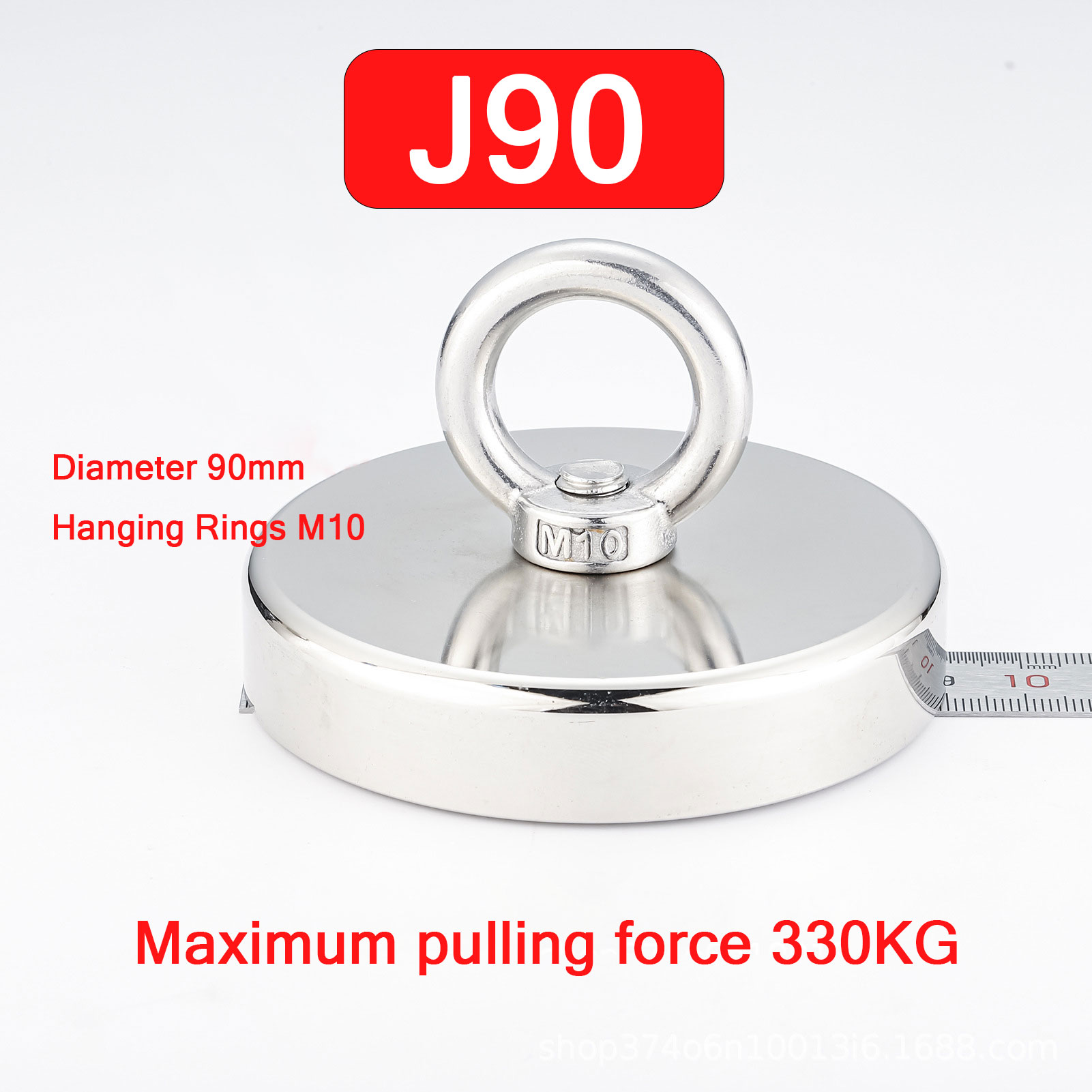 Super Strong Neodymium Fishing Magnets, POT Magnet with Countersunk Hole Eyebolt for Retrieving in River and Magnetic Fishing