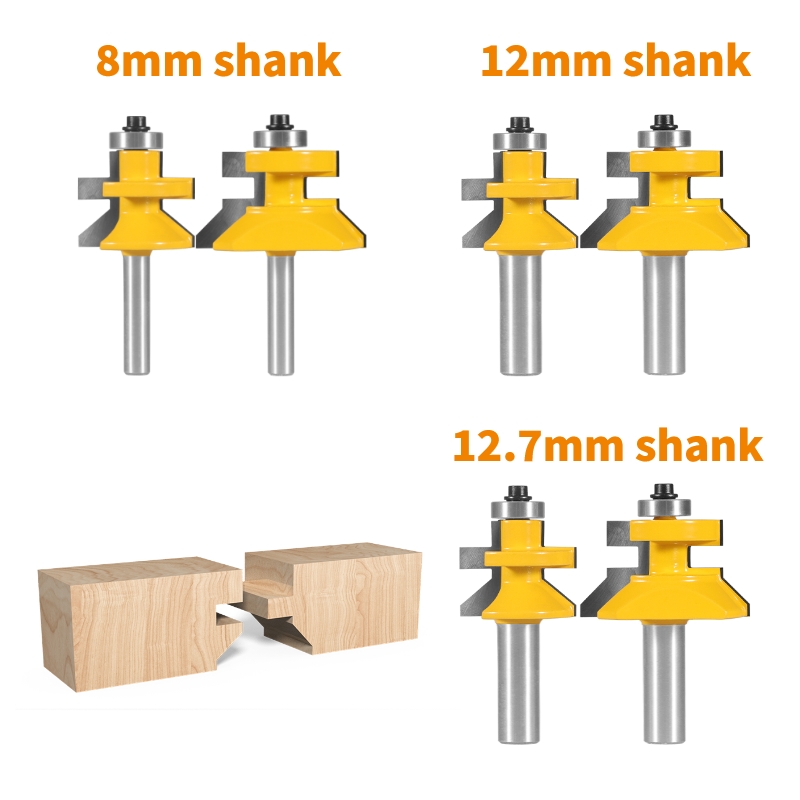 YUSUN 2 STKS Stile & Rail Assembleert Router Bit Houtbewerking Frees Voor Hout Gereedschap