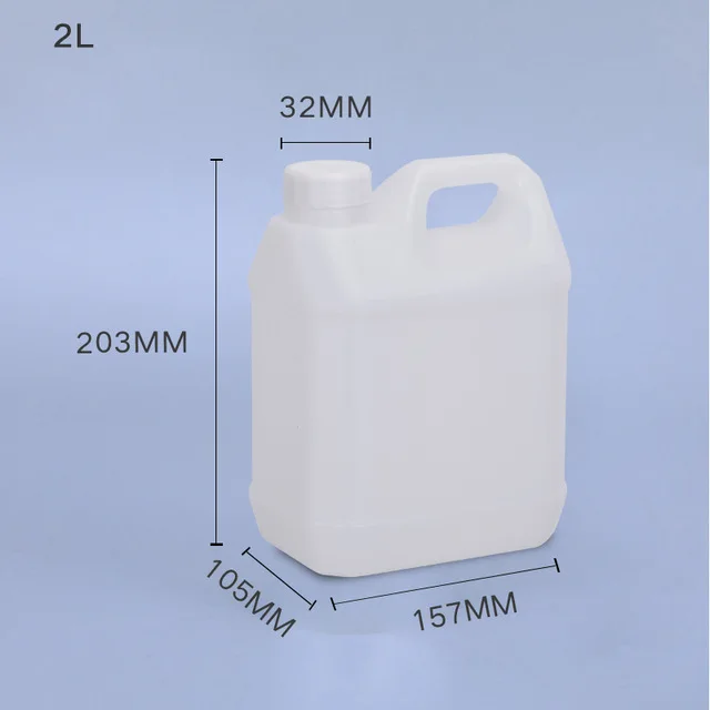 Secchio di plastica per uso alimentare da 2 litri secchio quadrato secchio per imballaggio di alcol sigillato con coperchio bottiglia a pressione di grande capacità: bianca