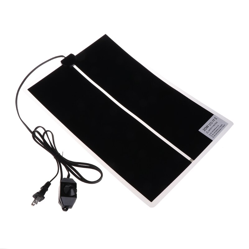Chauffage à température réglable pour animaux domestiques, amphibiens, tapis de lit, 100-120V, prise US: 20W