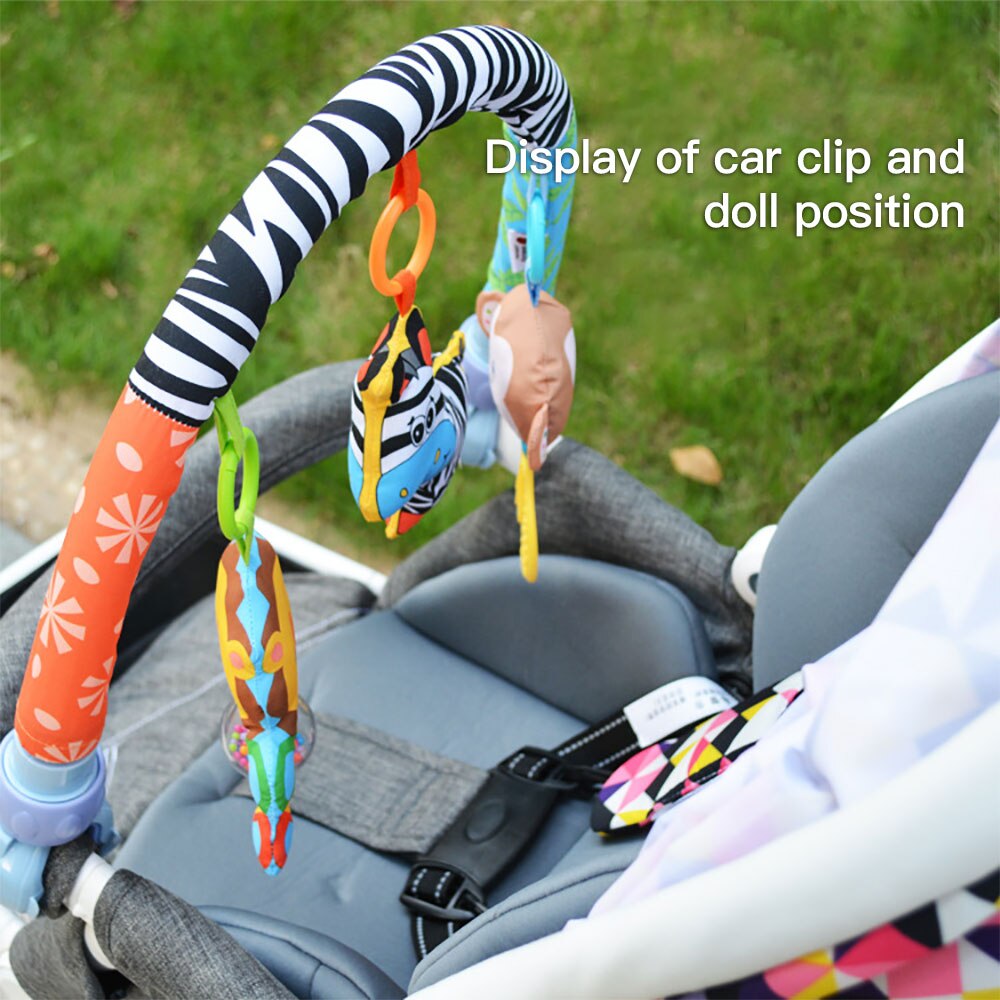 Newborn Infant Stroller Car Clip Cute Rattles Baby Toys Lathe Hanging Seat & Stroller Toys Travel Mobile Soft Bed Hanging