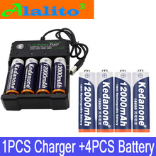 18650 batterij 3.7 V 12000 mAh oplaadbare li-ion batterij voor Led zaklamp batterij 18650 batterij + USB lader
