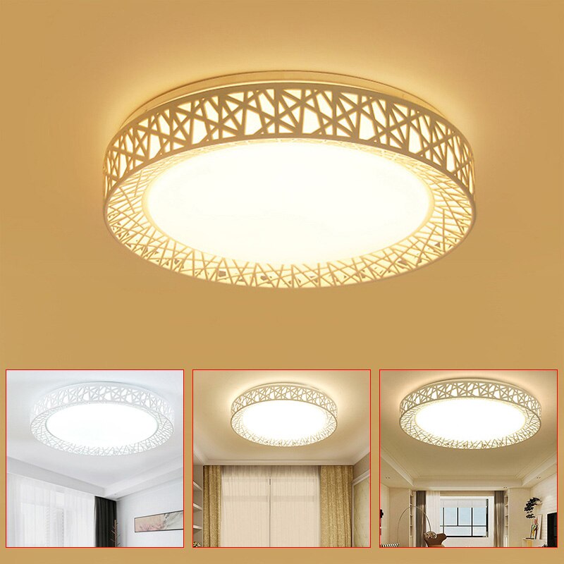 LED Ceiling Light Bird Nest Round Lamp Modern Fixtures For Living Room Bedroom Kitchen BJStore