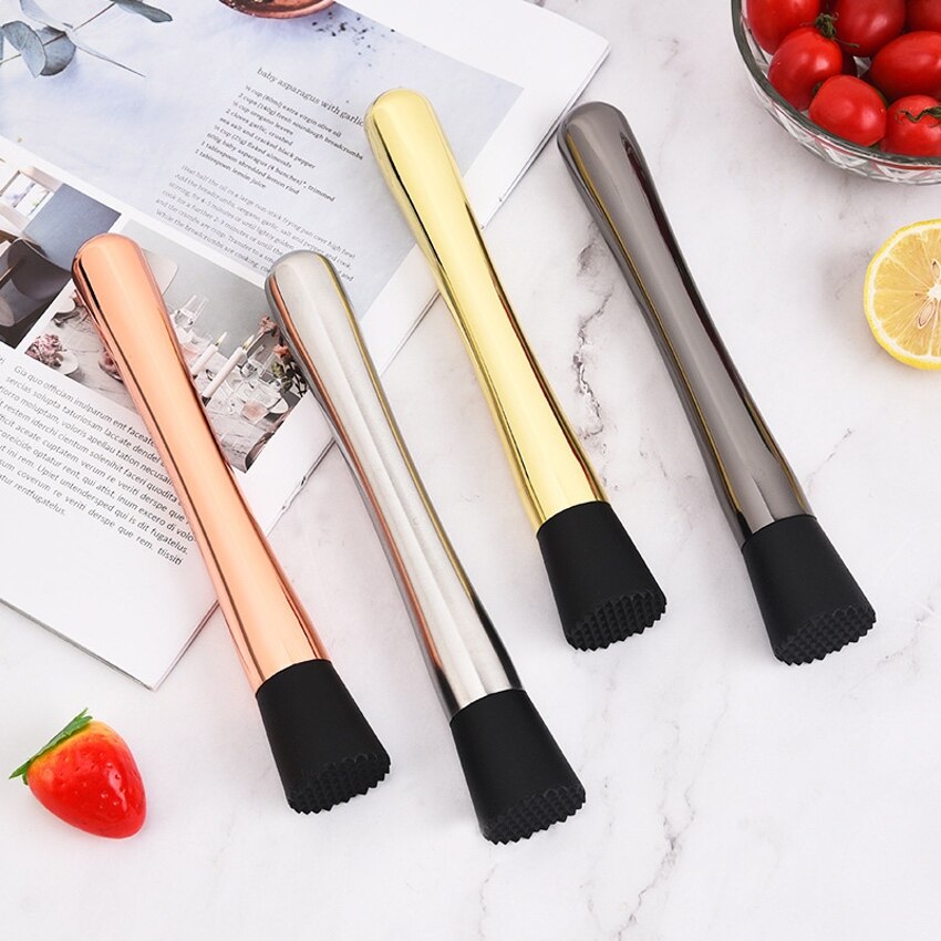 Stainless Steel Crushed Ice Hammer Popsicle Sticks Cocktail Swizzle Stick Multifunction Fruit Muddle Pestle bar accessories