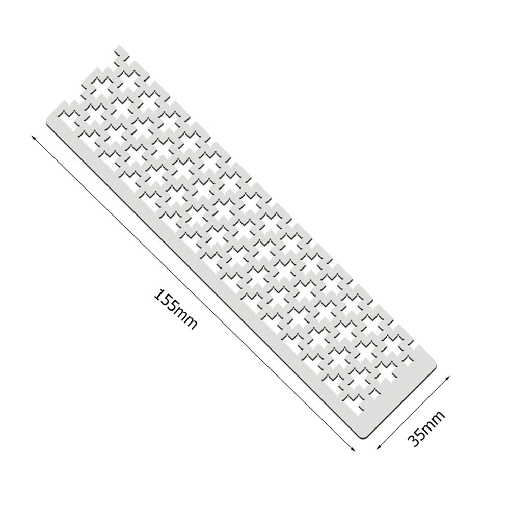 Drill Cross Stitch Ruler Diamond Painting 125 Square Tools Embroidery Retro Envelope Birthday Card Fire Painting Supply: 35mm