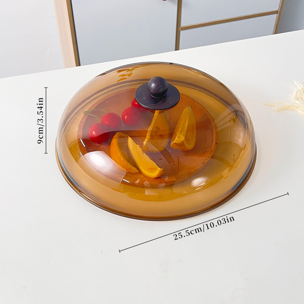 Transparent Insulated Food Cover Plastic Food Fresh-keeping Cover Anti Splatter Insect Proof Vegetable Cover Kitchen Accessories: Silver