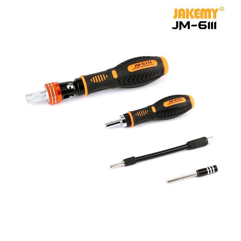 JAKEMY JM-6111 69 in 1 DIY Hand Tool Set 180 Graden Ratelschroevendraaier met Chrome Vanadium Bits Thuis Gereedschap