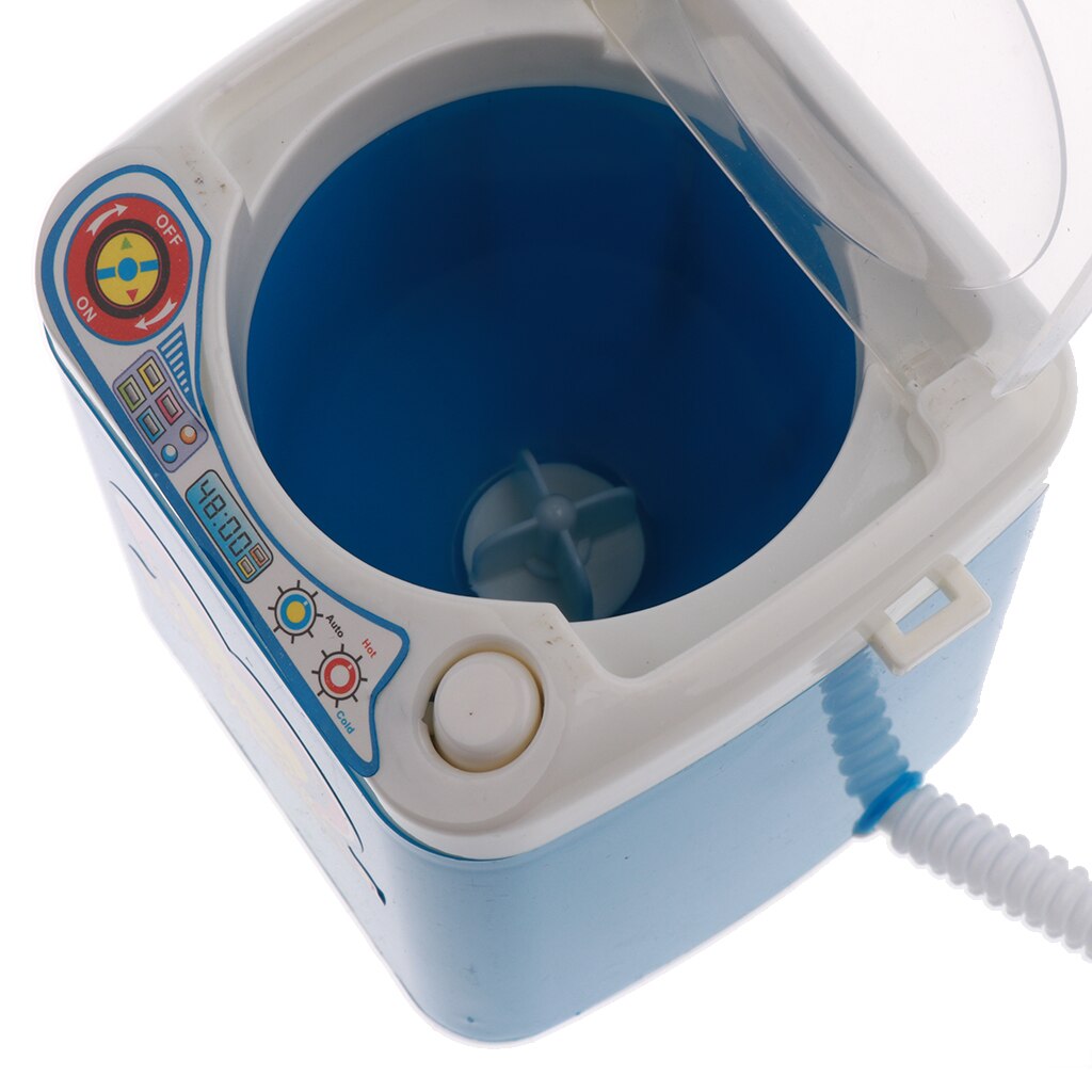 Plast simulering miniatureværktøj børn børn foregiver rollespil legetøj - blå vaskemaskine