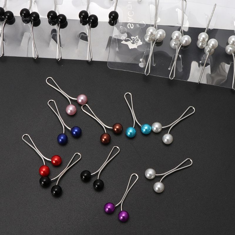 12 Stuks Moslim Hijab Parel Clip Broche Pinnen Sjaal Veiligheid Clip Vrouwen Wedding Pin